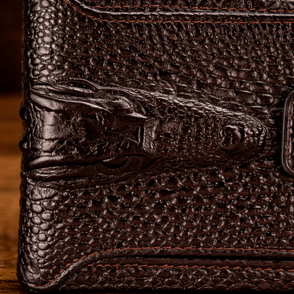 Crocodile Pattern Leather Wallet