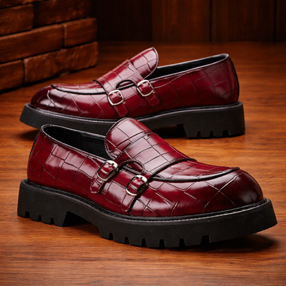 Buckle Leather Loafers