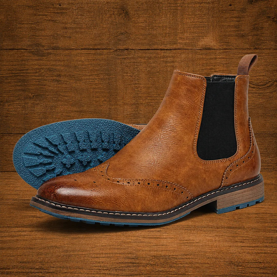 Brogue Chelsea Ankle Boots