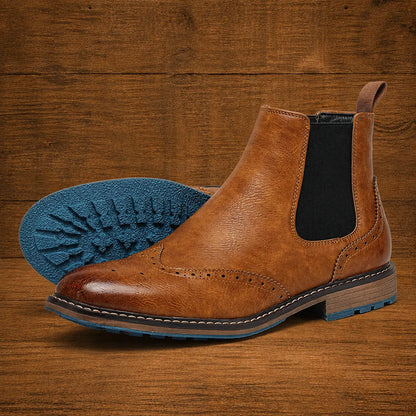 Brogue Chelsea Ankle Boots