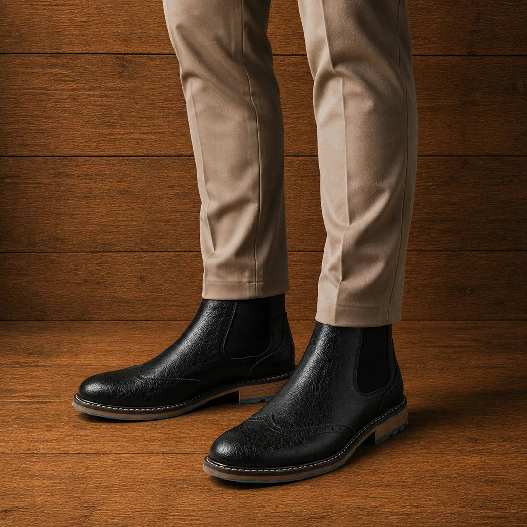 Brogue Chelsea Ankle Boots