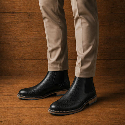 Brogue Chelsea Ankle Boots