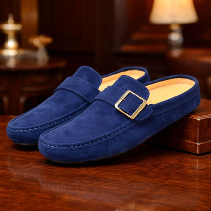 Suede Strap Loafers