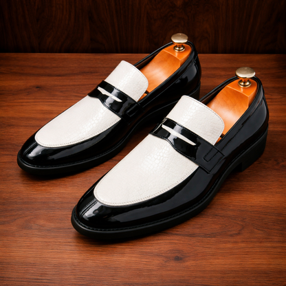 Pointed-Toe Leather Loafers