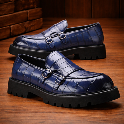 Buckle Leather Loafers
