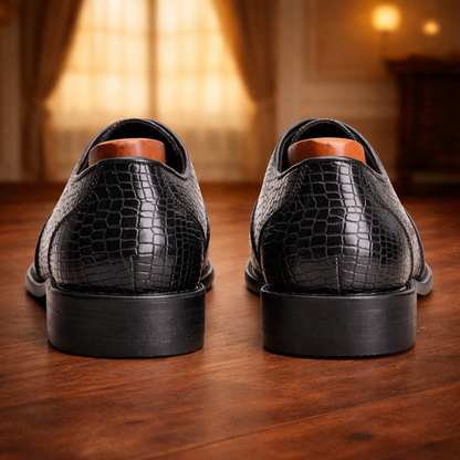 Crocodile Pattern Leather Shoes